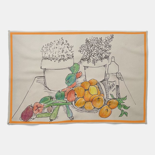 Kitchen Towel Oranges (Horizontal)