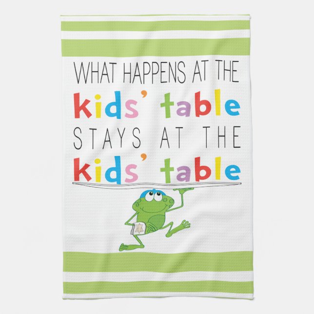Kitchen Towel "Passover Kid's Table " (Vertical)