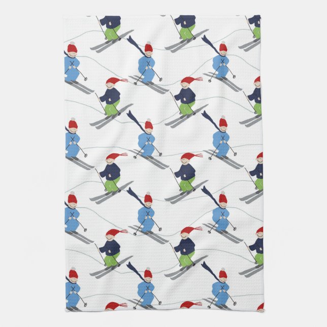 Kitchen Towel- Skiers! Towel (Vertical)