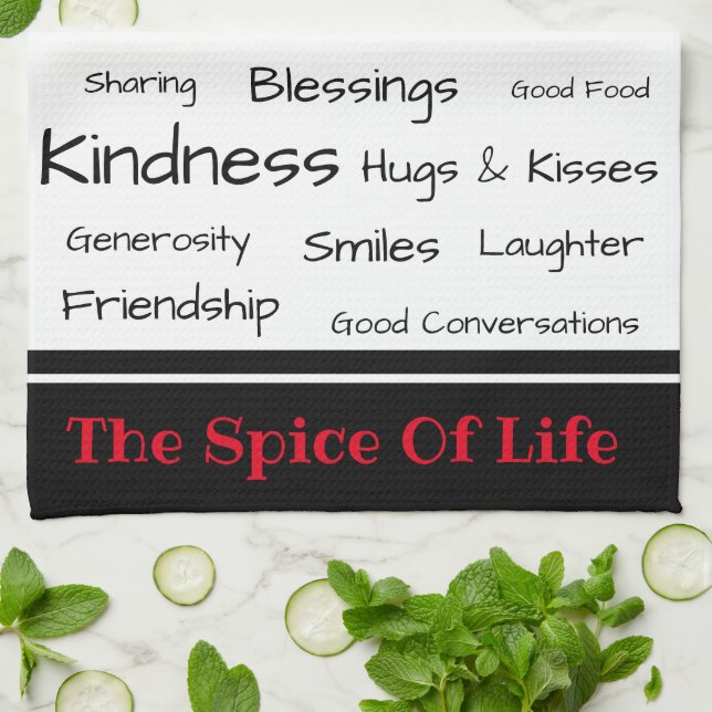 Kitchen Towel-The Spice of Life Kitchen Towel (Folded)