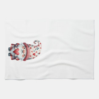 Kitchen Towel-Valentine Gnome Towel