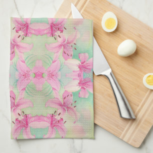 Kitchen Towel Watercolor Lilies