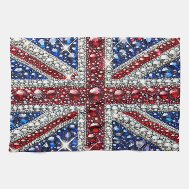 Kitchen towel with British Colours Design (Horizontal)