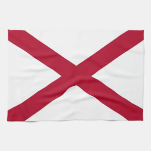 Kitchen towel with Flag of Alabama, U.S.A.