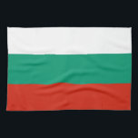 Kitchen towel with Flag of Bulgaria<br><div class="desc">Enhance your kitchen decor with our exquisite kitchen towel featuring the flag of Bulgaria! Crafted with meticulous attention to detail, this kitchen towel celebrates Bulgarian heritage and national pride. The flag of Bulgaria features three horizontal stripes of white, green, and red, symbolizing peace, fertility, and courage. Whether you have Bulgarian...</div>