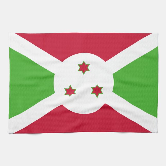 Kitchen towel with Flag of Burundi (Horizontal)