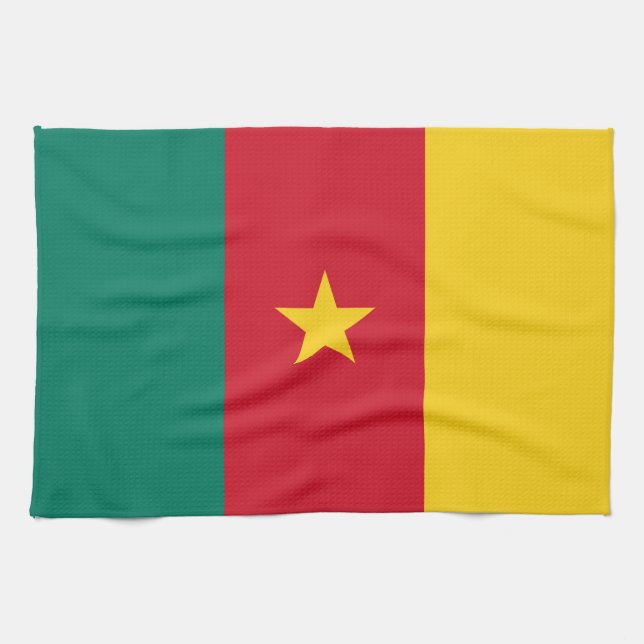 Kitchen towel with Flag of Cameroon (Horizontal)