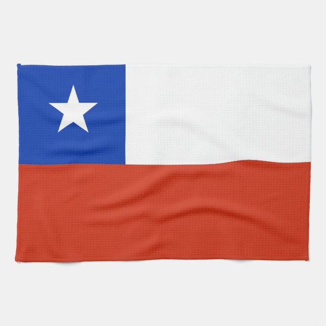 Kitchen towel with Flag of Chile (Horizontal)