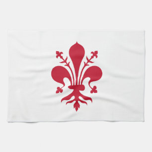 Kitchen towel with Flag of Florence, Italy