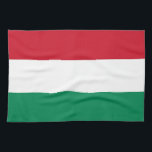 Kitchen towel with Flag of Hungary<br><div class="desc">Enhance your kitchen decor with our distinctive kitchen towel featuring the flag of Hungary! Crafted with meticulous attention to detail, this kitchen towel celebrates Hungarian heritage and national pride. The flag of Hungary features three horizontal stripes of red, white, and green, symbolizing strength, fidelity, and hope. Whether you have Hungarian...</div>