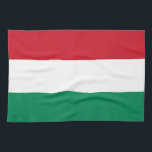 Kitchen towel with Flag of Hungary<br><div class="desc">Enhance your kitchen decor with our distinctive kitchen towel featuring the flag of Hungary! Crafted with meticulous attention to detail, this kitchen towel celebrates Hungarian heritage and national pride. The flag of Hungary features three horizontal stripes of red, white, and green, symbolizing strength, fidelity, and hope. Whether you have Hungarian...</div>