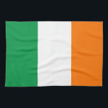Kitchen towel with Flag of Ireland<br><div class="desc">Add a touch of Irish charm to your kitchen with this premium kitchen towel featuring the flag of Ireland! Crafted with high-quality materials, this kitchen towel beautifully showcases the iconic design of the Irish flag – featuring vertical stripes of green, white, and orange. The vibrant colours and meticulous detailing make...</div>