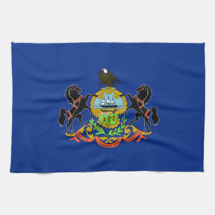 Kitchen towel with Flag of Pennsylvania, U.S.A.