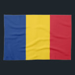 Kitchen towel with Flag of Romania<br><div class="desc">Celebrate Romanian heritage in your kitchen with this stylish kitchen towel featuring the flag of Romania! Crafted with meticulous attention to detail, this kitchen towel is more than just a practical item; it's a tribute to Romanian pride and cultural identity. The design proudly displays the iconic tricolor flag of Romania,...</div>
