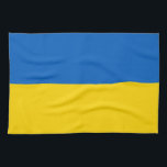 Kitchen towel with Flag of Ukraine<br><div class="desc">Bring a touch of Ukrainian pride to your kitchen with this vibrant kitchen towel featuring the flag of Ukraine! Crafted with attention to detail, this kitchen towel is more than just a practical item; it's a celebration of Ukrainian culture and heritage. The bold design proudly showcases the iconic blue and...</div>