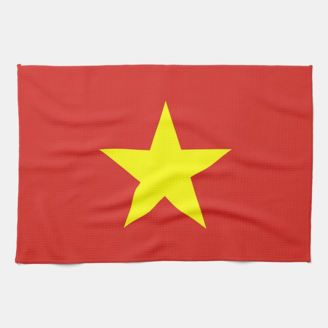 Kitchen towel with Flag of Vietnam (Horizontal)