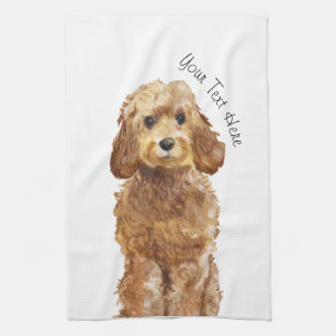 Kitchen Towel with Golden Honey Cockapoo