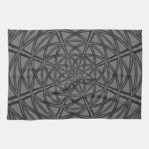 Kitchen towel with Grey Abstract Design