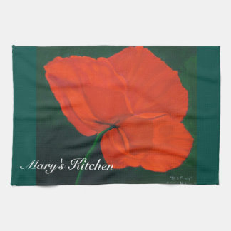 Kitchen Towel with Red Poppy