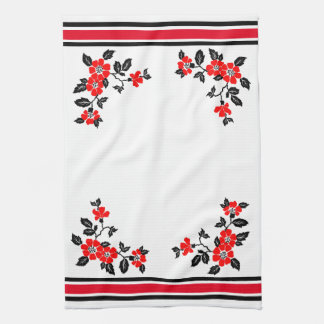Kitchen Towel with Red Poppy design