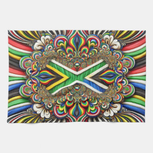 Kitchen towel with South African Colours Design
