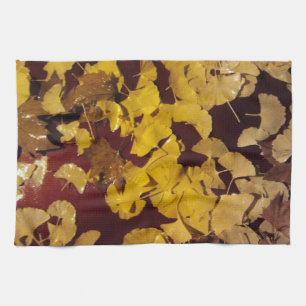 Kitchen Towel with yellow leaves