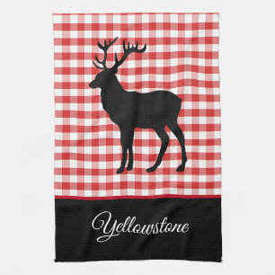 Kitchen Towel-Yellowstone Elk Towel