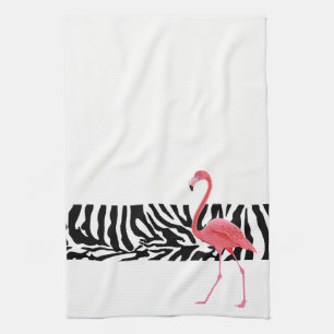 Kitchen Towel-Zebra Print/Flamingo Kitchen Towel