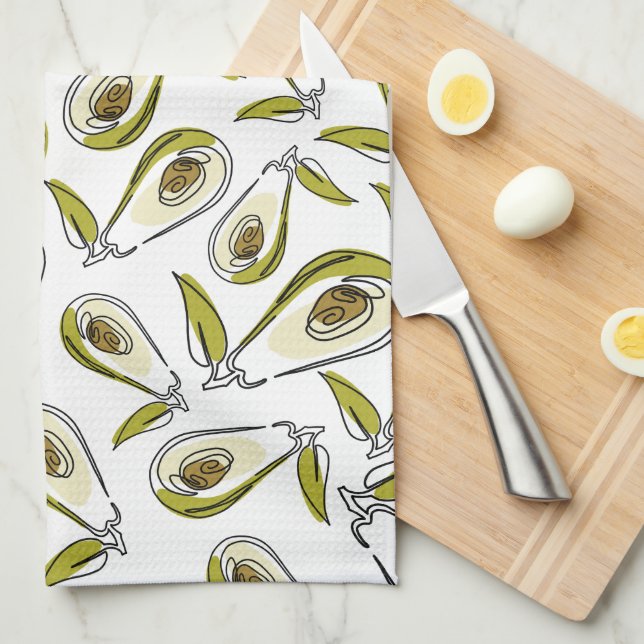 Kitchen Towels  Avocado (Quarter Fold)