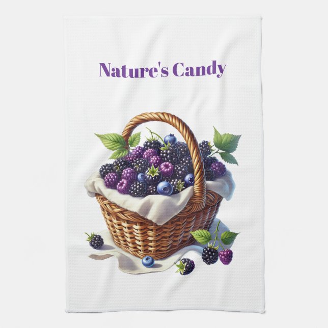 Kitchen Towels- Berry Basket Kitchen Towel (Vertical)