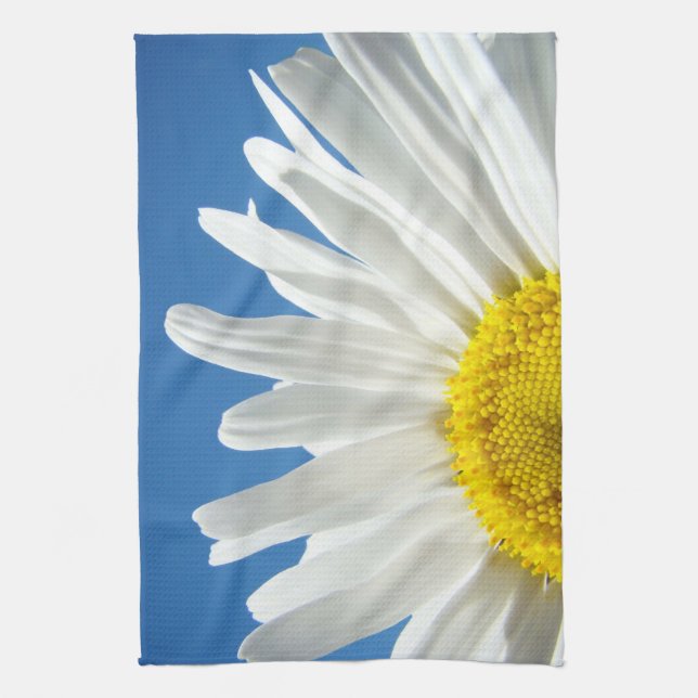 Kitchen towels Blue Sky White Daisy Flowers (Vertical)