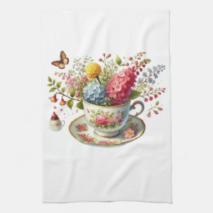 Kitchen Towels-Hello Spring Floral Kitchen Towels