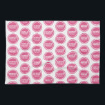 Kitchen Towels Personalized Merry & Bright<br><div class="desc">These Christmas kitchen towels feature the words "Merry and Bright" in white over a vibrant pink background. Use the template fields to add your personalized text. A unique choice for the holidays. To see the complete line visit www.zazzle.com/dotellabelle</div>