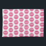 Kitchen Towels Personalized Merry & Bright<br><div class="desc">These Christmas kitchen towels feature the words "Merry and Bright" in white over a vibrant pink background. Use the template fields to add your personalized text. A unique choice for the holidays. To see the complete line visit www.zazzle.com/dotellabelle</div>