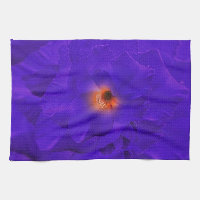Kitchen Towels Sword Flower Purple Multiply (Horizontal)
