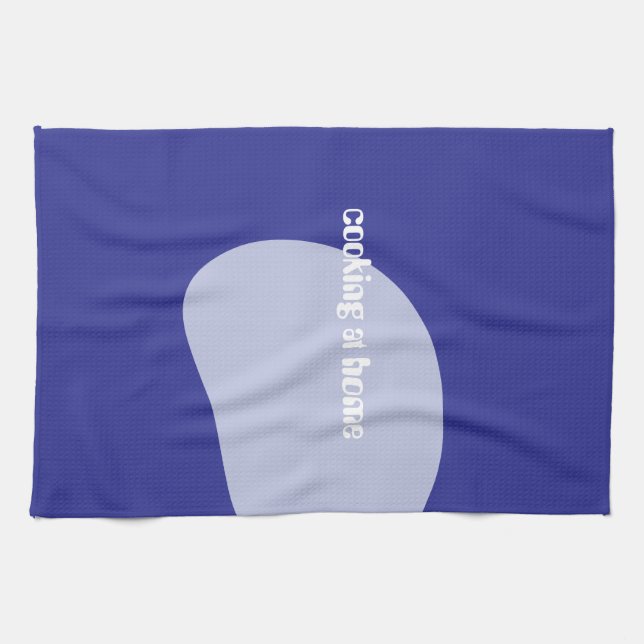 Kitchen Towels with Blue Cool-Neutral Design (Horizontal)