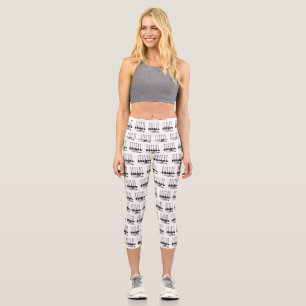 Kitchen utensil cartoon illustration  capri leggings
