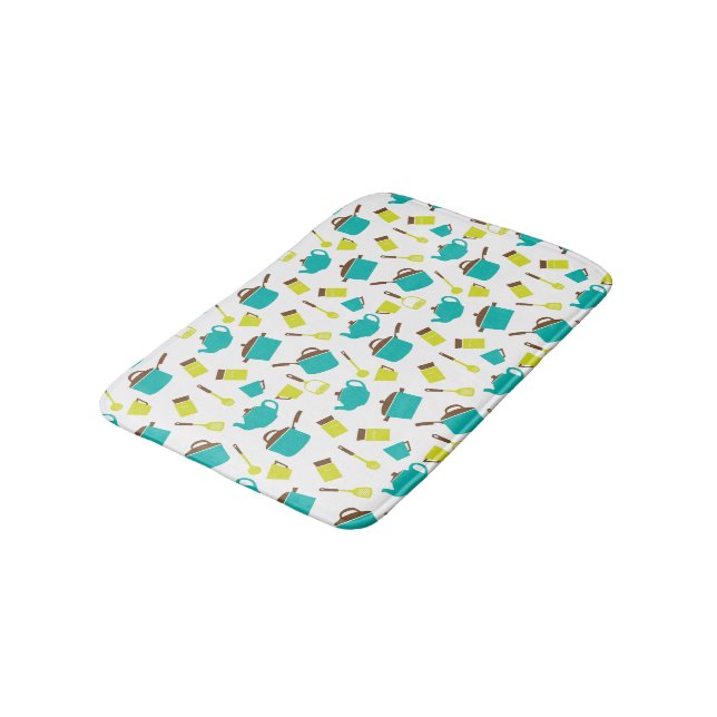 Kitchen Utensils, Cookware, Cutlery, Kitchenware Bath Mat (Angled)