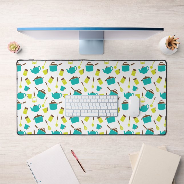 Kitchen Utensils, Cookware, Cutlery, Kitchenware Desk Mat (Office 1)
