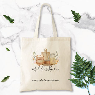Kitchen Utensils Food Watercolor Home Catering Tote Bag