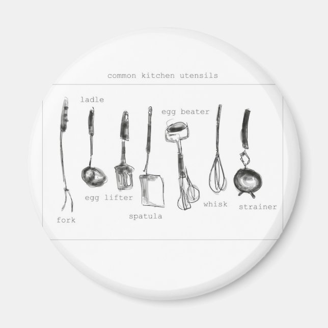 Kitchen utensils magnet (Front)