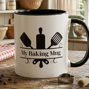 Kitchen Utensils Monogram Mug