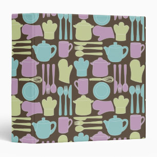 Kitchen Utensils Pattern 2 Binder