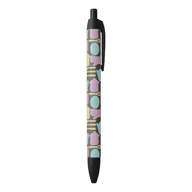 Kitchen Utensils Pattern 2 Black Ink Pen (Bottom (Vertical))