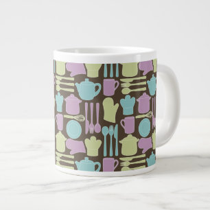 Kitchen Utensils Pattern 2 Large Coffee Mug