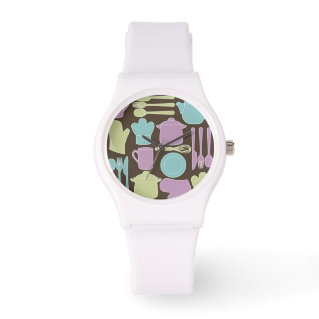Kitchen Utensils Pattern 2 Watch (Front)
