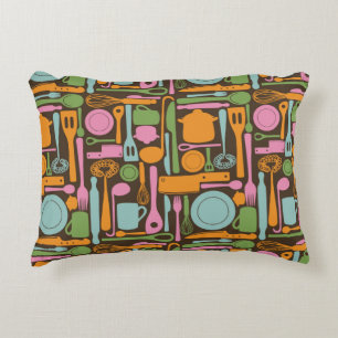 Kitchen Utensils Pattern 3 Accent Pillow