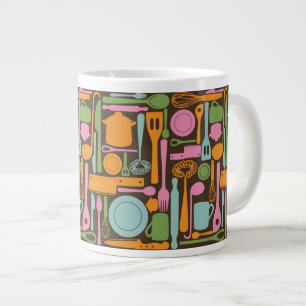 Kitchen Utensils Pattern 3 Large Coffee Mug