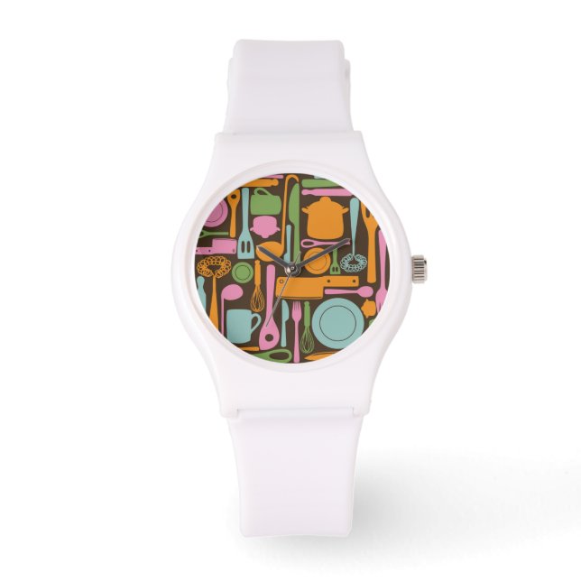 Kitchen Utensils Pattern 3 Watch (Front)