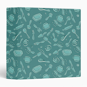 Kitchen Utensils Pattern Binder